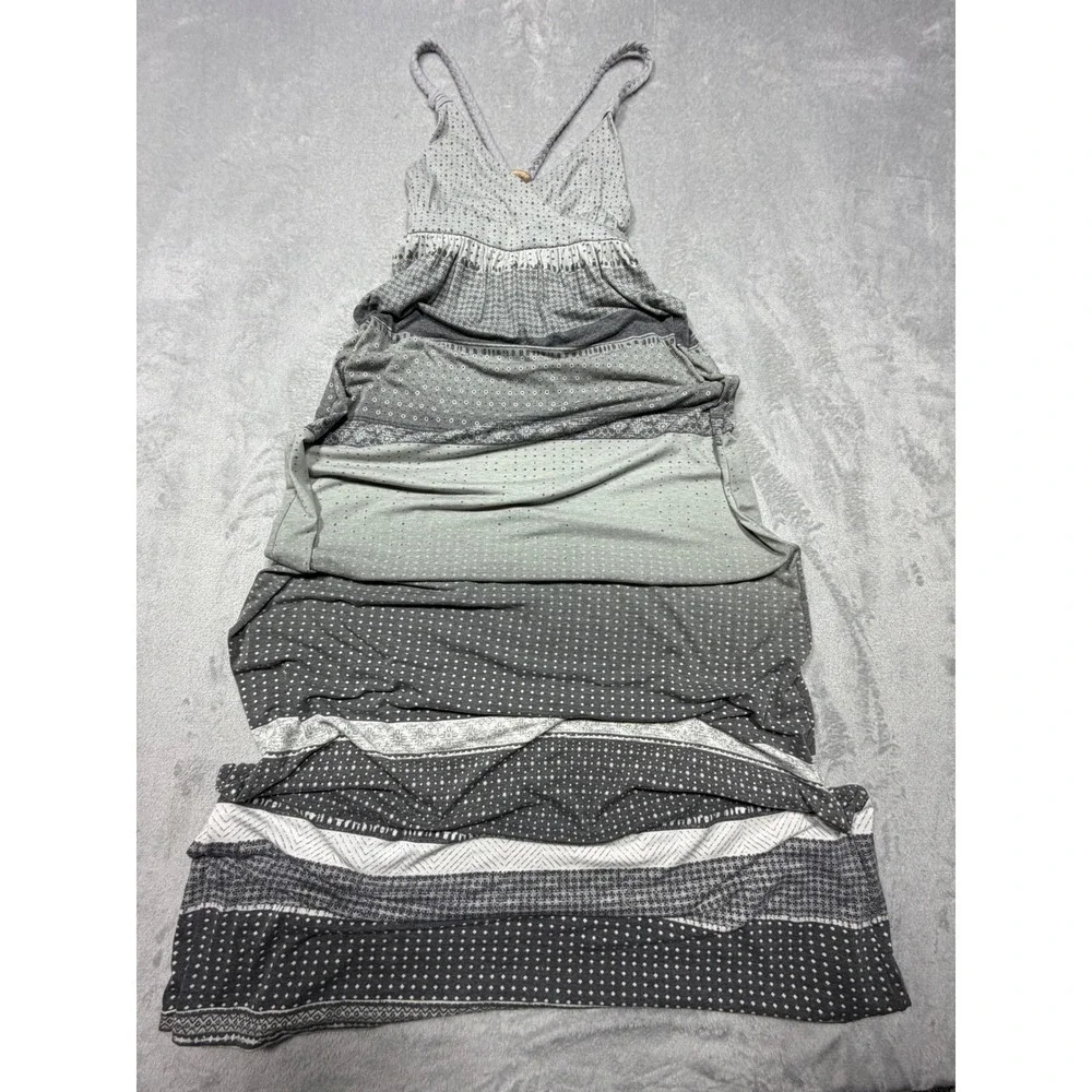 Vintage 2000s‎ Mudd Gray Rayon Blend Boho Tiered Maxi Dress Small Y2K XS/S